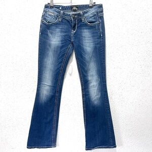 Express Blue Flare Wide‎ Leg Jeans 4